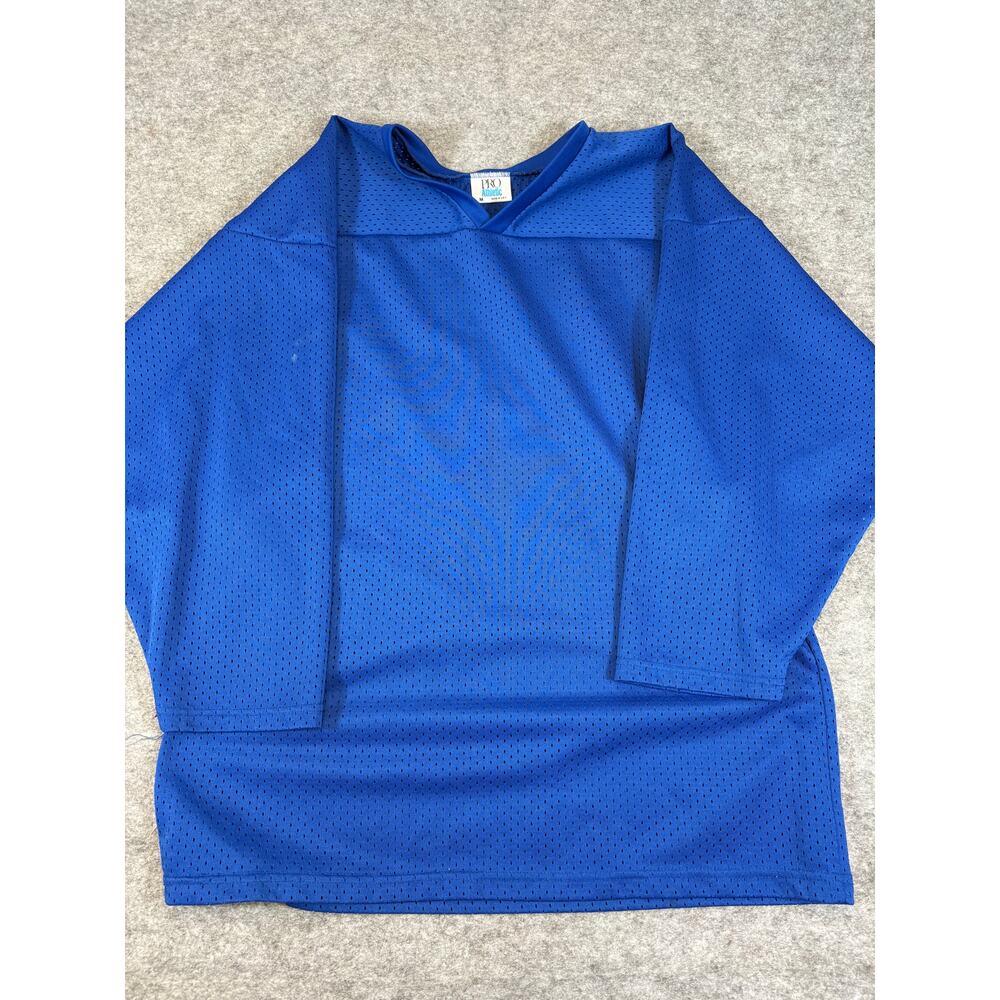 VINTAGE 90s Pro Athletic Mesh Jersey Mens Medium Blue 3/4 Sleeve Training Sports
